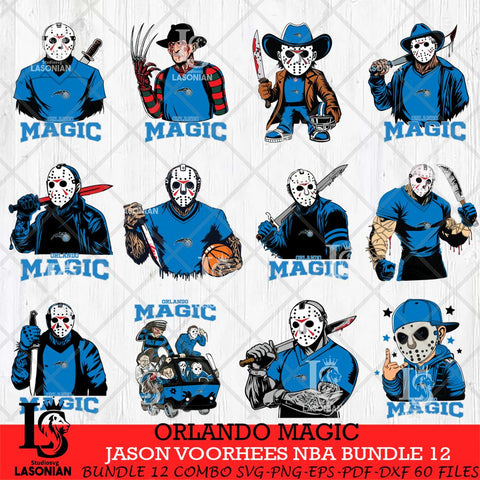 Orlando Magic Jason Voorhees NBA Bundle 12 SVG Eps Dxf Png File, Bundle NBA svg, Digital Download, Instant Download