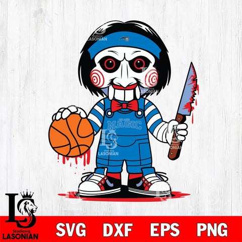 Orlando Magic Jigsaw Horror basketball SVG DXF EPS PNG FILE, NBA File Cut,Halloween Digital Download,Instant Download, Silhouette