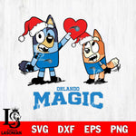Orlando Magic Love Bluey Christmas Svg Eps Dxf Png File, Digital Download