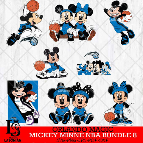 Orlando Magic  Mickey Minne NBA Bundle 8 SVG Svg Eps Dxf Png File, NBA svg, Digital Download, Instant Download