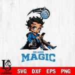 Orlando Magic Style Black Fan Girl Betty Boop