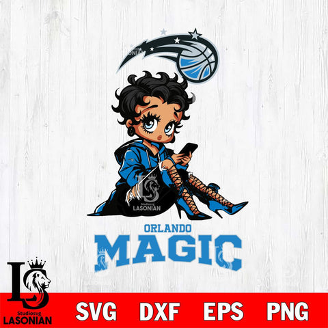 Orlando Magic Style Black Fan Girl Betty Boop