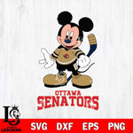 Ottawa Senators Mickey NHL Hockey SVG DXF EPS PNG FILE,NHL File Cut,Disney Digital Download,Instant Download, Silhouette