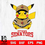 Ottawa Senators Pikachu NHL Hockey SVG DXF EPS PNG FILE,NHL File Cut,Disney Digital Download,Instant Download, Silhouette