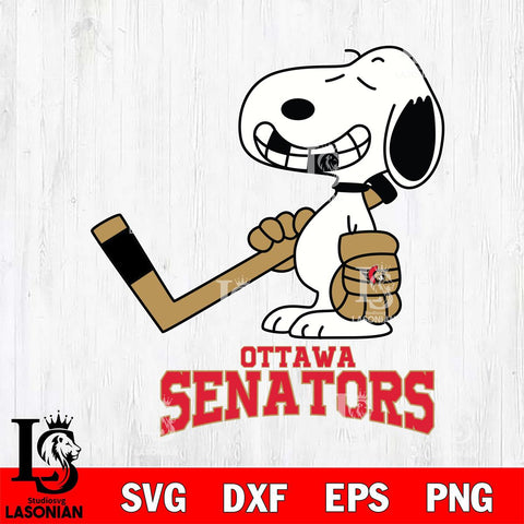 Ottawa Senators Snoopy NHL Hockey SVG DXF EPS PNG FILE,NHL File Cut,Disney Digital Download,Instant Download, Silhouette
