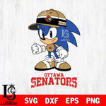 Ottawa Senators Sonic NHL Hockey SVG DXF EPS PNG FILE,NHL File Cut,Disney Digital Download,Instant Download, Silhouette