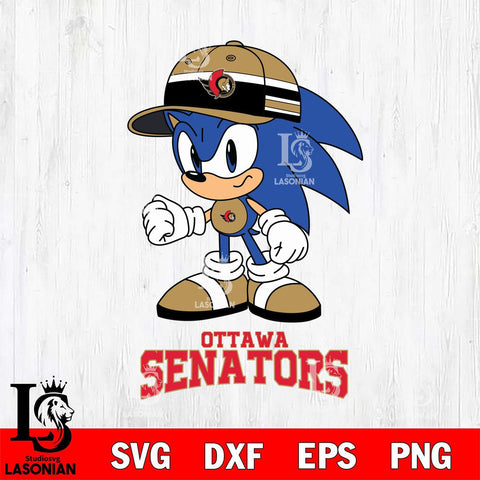 Ottawa Senators Sonic NHL Hockey SVG DXF EPS PNG FILE,NHL File Cut,Disney Digital Download,Instant Download, Silhouette
