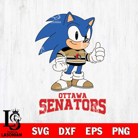 Ottawa Senators Sonic like NHL Hockey SVG DXF EPS PNG FILE,NHL File Cut,Disney Digital Download,Instant Download, Silhouette