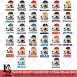 Peanuts Snoopy Champion football NFL ALL TEAM SVG DXF EPS PNG FILE,Snoopy File Cut,Big bundle nfl Digital Download,Instant Download, Silhouette