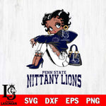 Penn State Nittany Lions Betty Boop Black Fan Girl Svg Eps Dxf Png File, Digital Download, Instant Download