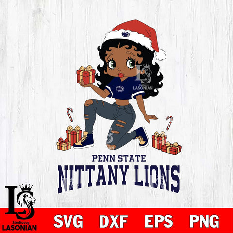 Penn State Nittany Lions Betty Boop Gift File Cut, NCAA SVG DXF EPS PNG PDF File, Digital Download , Criucut , Silhouette