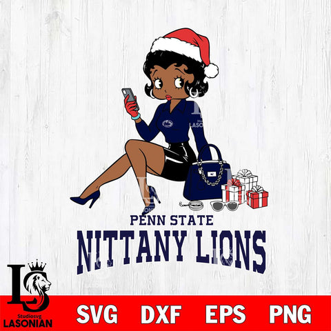 Penn State Nittany Lions Betty Boop Phone File Cut, NCAA SVG DXF EPS PNG PDF File, Digital Download , Criucut , Silhouette