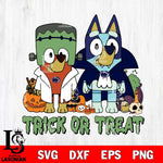 Penn State Nittany Lions Bluey Halloween Trick or Treat Svg Eps Dxf Png File, Digital Download, Instant Download