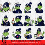 Penn State Nittany Lions Boujee Grinch NCAA Bundle 12 SVG Eps Dxf Png File, Digital Download, Instant Download