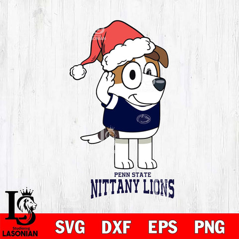 Penn State Nittany Lions Christmas Bluey Jack Sport Cut Files,Bluey Cricut,Christmas Svg , Bluey svg , Digital Download, dxf eps png pdf file