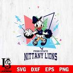 Penn State Nittany Lions Cute Daisy Duck Cheerleader SVG DXF EPS PNG FILE, NCAA File Cut,Digital Download,Instant Download