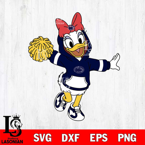 Penn State Nittany Lions Daisy Duck Cheerleader Christmas File Cut, NCAA SVG DXF EPS PNG FILE, Digital Download , Criucut , Silhouette