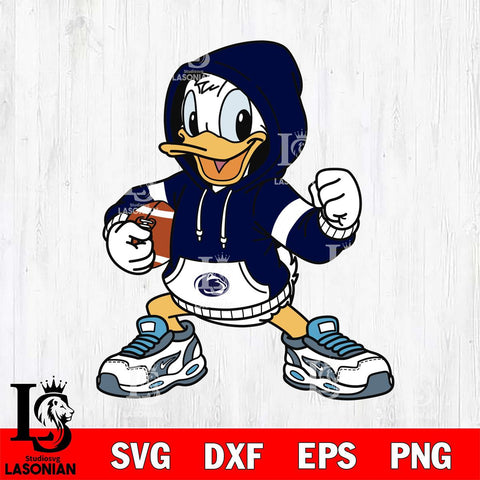 Penn State Nittany Lions Donald Duck Disney Christmas File Cut, NCAA SVG DXF EPS PNG FILE, Digital Download , Criucut , Silhouette