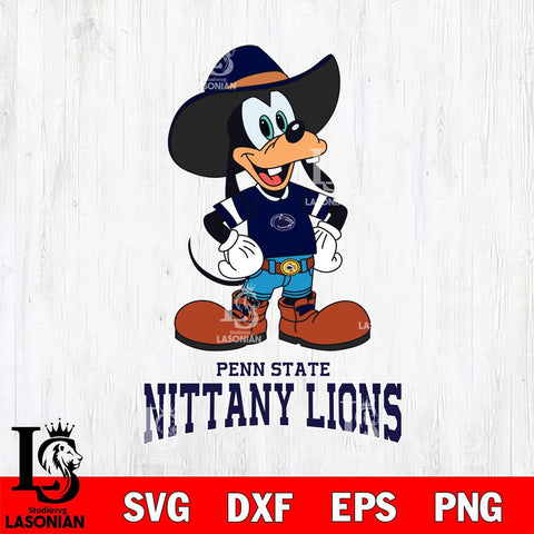Penn State Nittany Lions Goofy Cowboy Sport SVG DXF EPS PNG FILE,NCAA svg ,Football Digital Download,Instant Download, Silhouette