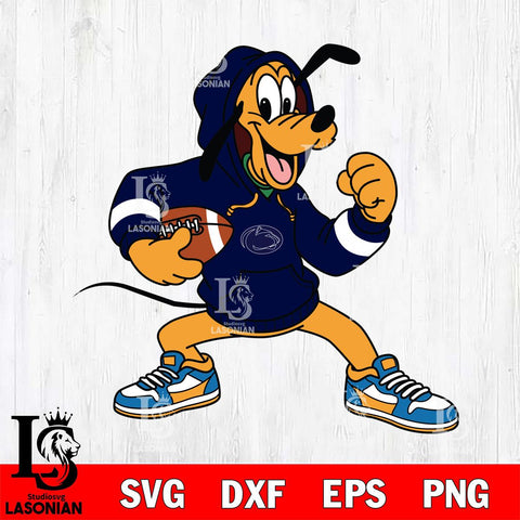 Penn State Nittany Lions Goofy Disney Football Christmas File Cut, NCAA SVG DXF EPS PNG FILE, Digital Download , Criucut , Silhouette