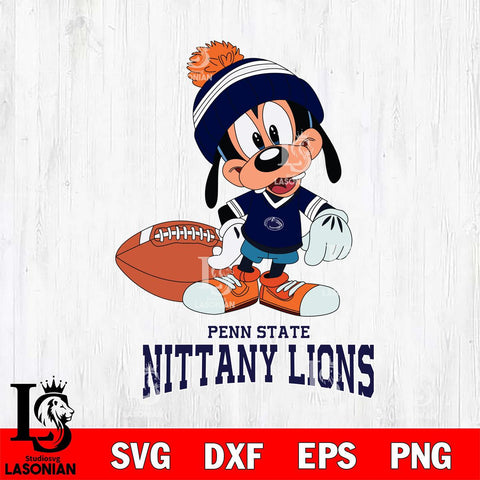 Penn State Nittany Lions Goofy Football SVG DXF EPS PNG FILE,NCAA svg ,Football Digital Download,Instant Download, Silhouette