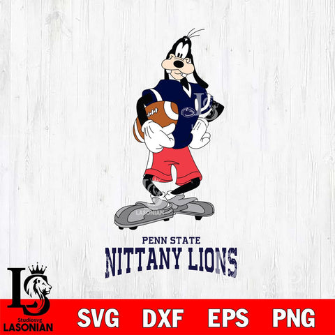 Penn State Nittany Lions Goofy Player SVG DXF EPS PNG FILE,NCAA svg ,Football Digital Download,Instant Download, Silhouette