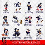 Penn State Nittany Lions Goofy Rugby Disney NCAA Bundle 12 SVG DXF EPS PNG FILE,NCAA bundle svg ,Football Digital Download,Instant Download, Silhouette