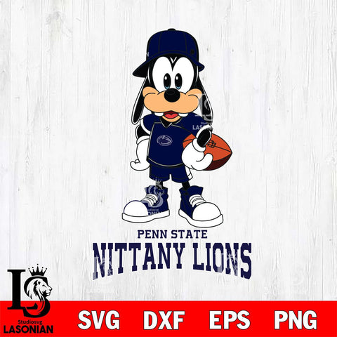Penn State Nittany Lions Goofy rugby SVG DXF EPS PNG FILE,NCAA svg ,Football Digital Download,Instant Download, Silhouette