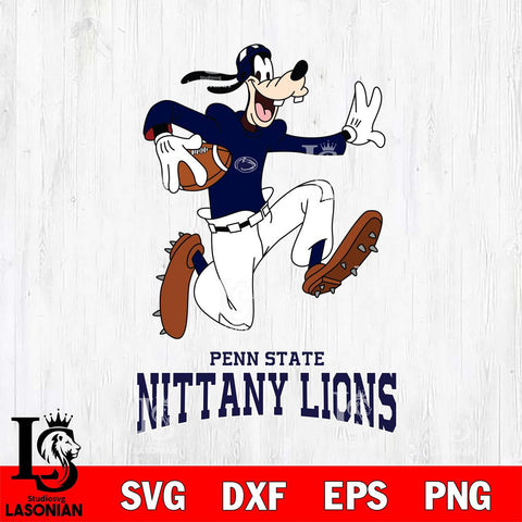 Penn State Nittany Lions Goofy rugby Sport SVG DXF EPS PNG FILE,NCAA svg ,Football Digital Download,Instant Download, Silhouette