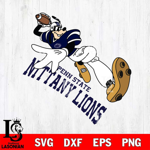 Penn State Nittany Lions Goofy rugby player SVG DXF EPS PNG FILE,NCAA svg ,Football Digital Download,Instant Download, Silhouette