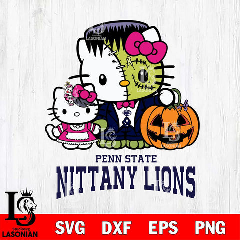 Penn State Nittany Lions Hello Kitty Horror 10 Svg Eps Dxf Png File, Digital Download