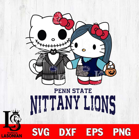 Penn State Nittany Lions Hello Kitty Horror 11 Svg Eps Dxf Png File, Digital Download