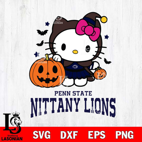 Penn State Nittany Lions Hello Kitty Horror 1 Svg Eps Dxf Png File, Digital Download