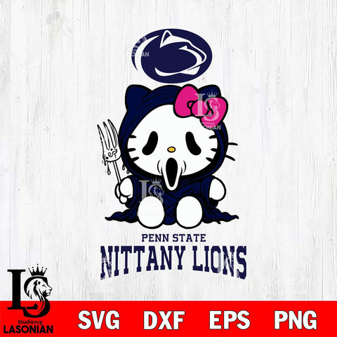 Penn State Nittany Lions Hello Kitty Horror 4 Svg Eps Dxf Png File, Digital Download