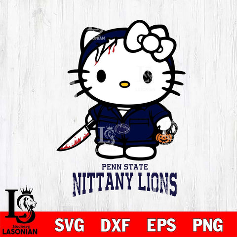 Penn State Nittany Lions Hello Kitty Horror 5 Svg Eps Dxf Png File, Digital Download