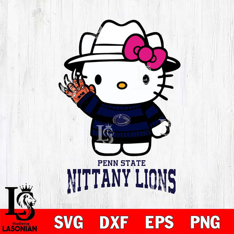 Penn State Nittany Lions Hello Kitty Horror 6 Svg Eps Dxf Png File, Digital Download