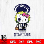 Penn State Nittany Lions Hello Kitty Horror 8 Svg Eps Dxf Png File, Digital Download
