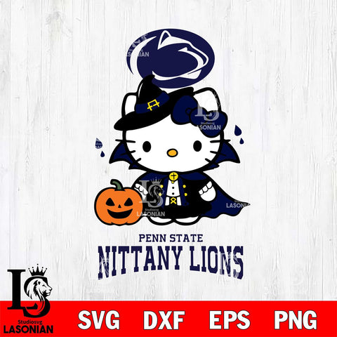 Penn State Nittany Lions Hello Kitty Horror 9 Svg Eps Dxf Png File, Digital Download