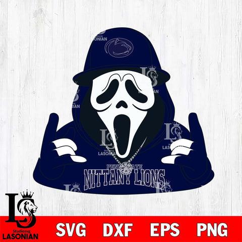 Penn State Nittany Lions Horror Character Ghostface Sport Svg Eps Dxf Png File, NCAA svg, Digital Download, Instant Download