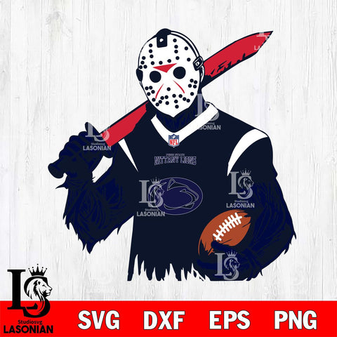 Penn State Nittany Lions Jason Voorhees Horror 11 Svg Eps Dxf Png File, NCAA svg, Digital Download, Instant Download