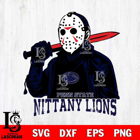Penn State Nittany Lions Jason Voorhees Horror 12 Svg Eps Dxf Png File, NCAA svg, Digital Download, Instant Download