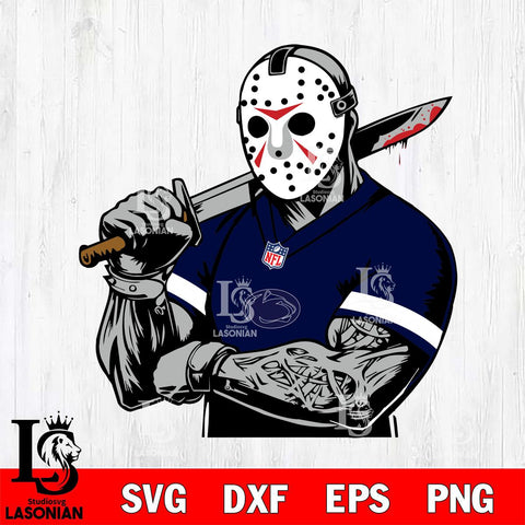 Penn State Nittany Lions Jason Voorhees Horror 6 Svg Eps Dxf Png File, NCAA svg, Digital Download, Instant Download