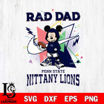 Penn State Nittany Lions Mickey Wearing Hoodie Rad Dad SVG DXF EPS PNG FILE, NCAA File Cut,Digital Download,Instant Download