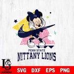 Penn State Nittany Lions Minnie Mouse Dancing SVG DXF EPS PNG FILE, NCAA File Cut,Digital Download,Instant Download