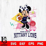 Penn State Nittany Lions Minnie Mouse Sport SVG DXF EPS PNG FILE, NCAA File Cut,Digital Download,Instant Download