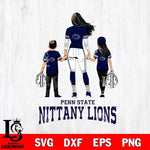 Penn State Nittany Lions Mother and son Rugby SVG DXF EPS PNG FILE,NCAA SVG, Father day Digital Download,Instant Download, Silhouette