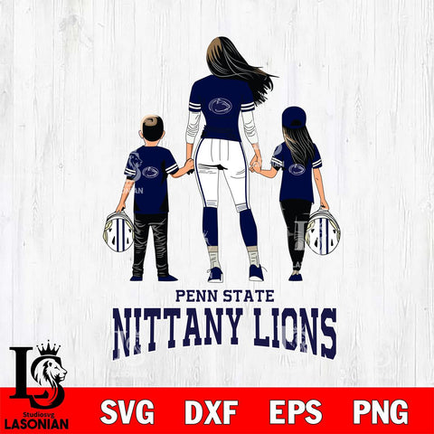 Penn State Nittany Lions Mother and son Rugby SVG DXF EPS PNG FILE,NCAA SVG, Father day Digital Download,Instant Download, Silhouette