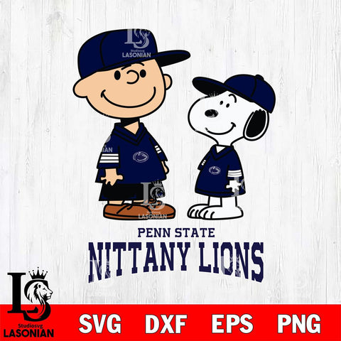 Penn State Nittany Lions Peanuts Snoopy Football SVG DXF EPS PNG FILE,Snoopy File Cut, NCAA Digital Download,Instant Download,Christmas Silhouette