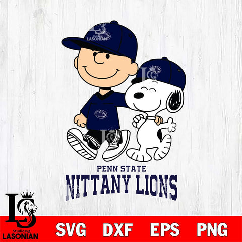 Penn State Nittany Lions Peanuts Snoopy Friends SVG DXF EPS PNG FILE,Snoopy File Cut, NCAA Digital Download,Instant Download,Christmas Silhouette
