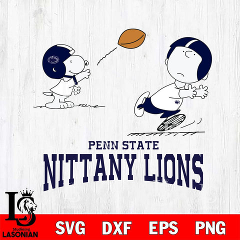 Penn State Nittany Lions Peanuts play football SVG DXF EPS PNG FILE,Snoopy File Cut, NCAA Digital Download,Instant Download,Christmas Silhouette